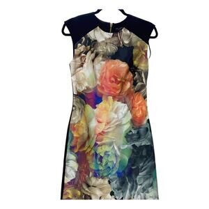 Ted Baker Women's Helaina Technicolour Bloom Shirt Dress US Size 4 / 1 NWOT
